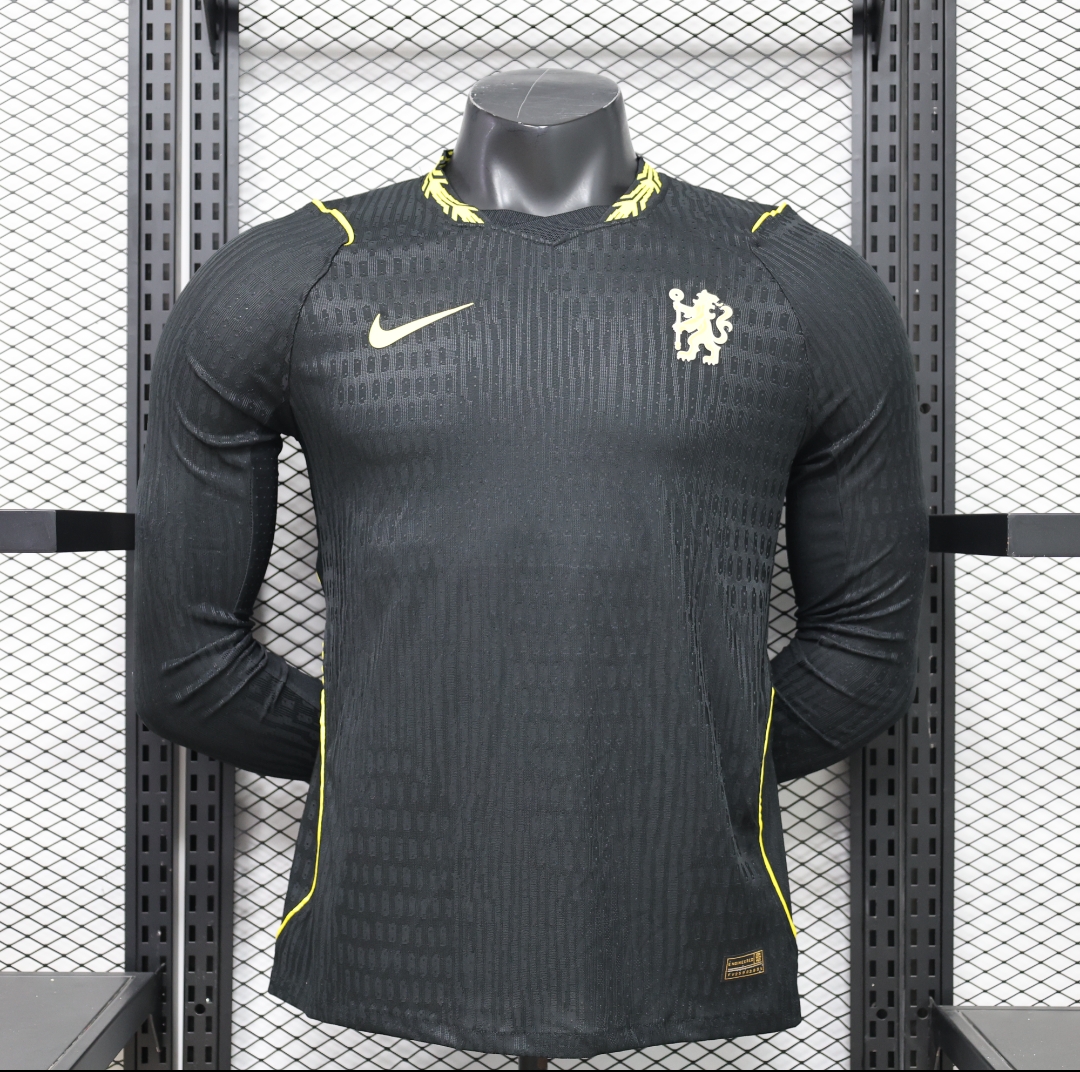 26-27 Chelsea Mens Kit Away Player Version Soccer Long Sleeve Soccer T-Shirt