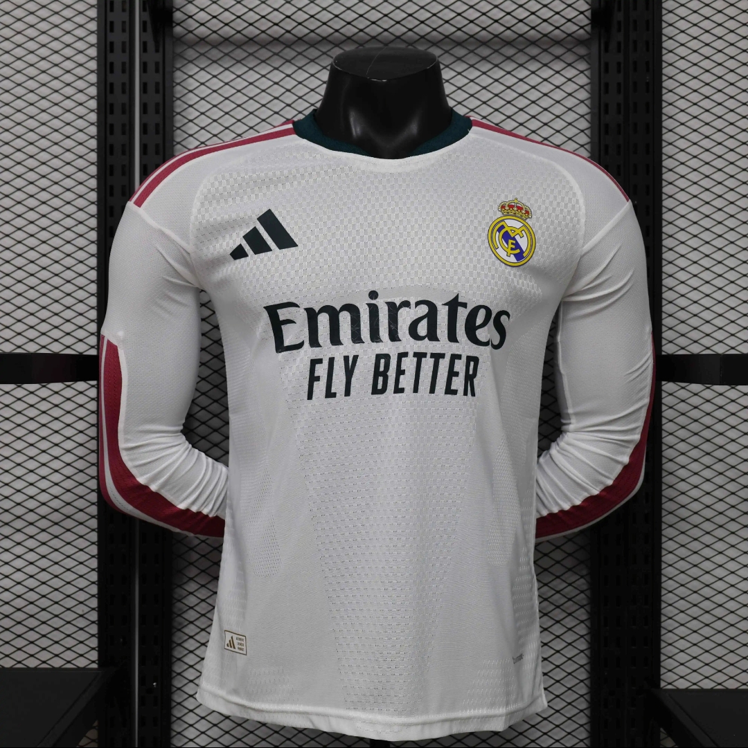 Real Madrid Authentic Football Jersey Home Long Sleeve Shirt 2026/27