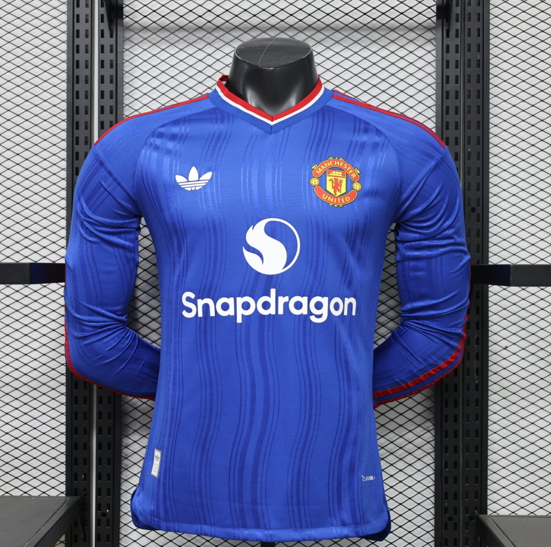 26-27 Manchester United Away Kit Mens Player Version Long Sleeve Shirt