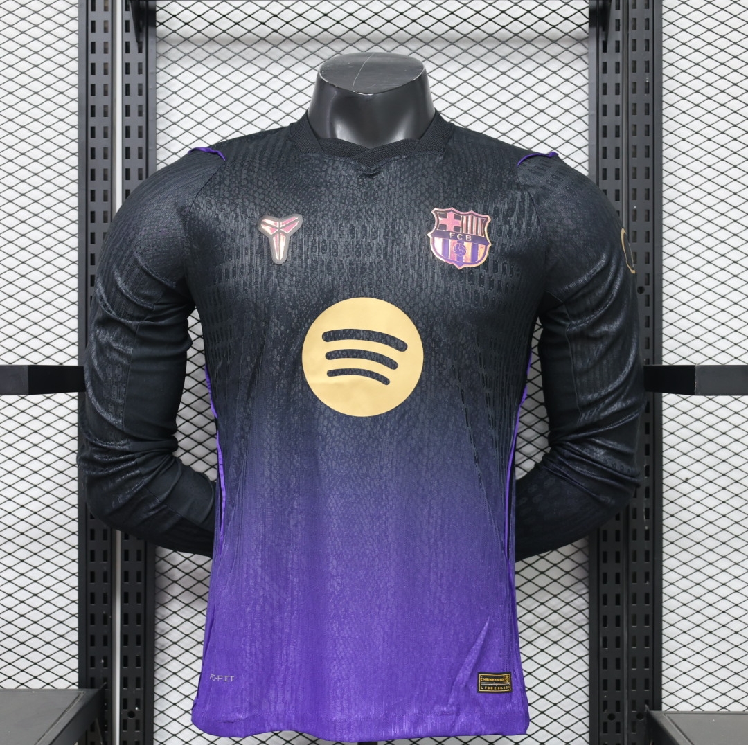Barcelona Away Kit Soccer Player Version Long Sleeve Shirt 2026/2027