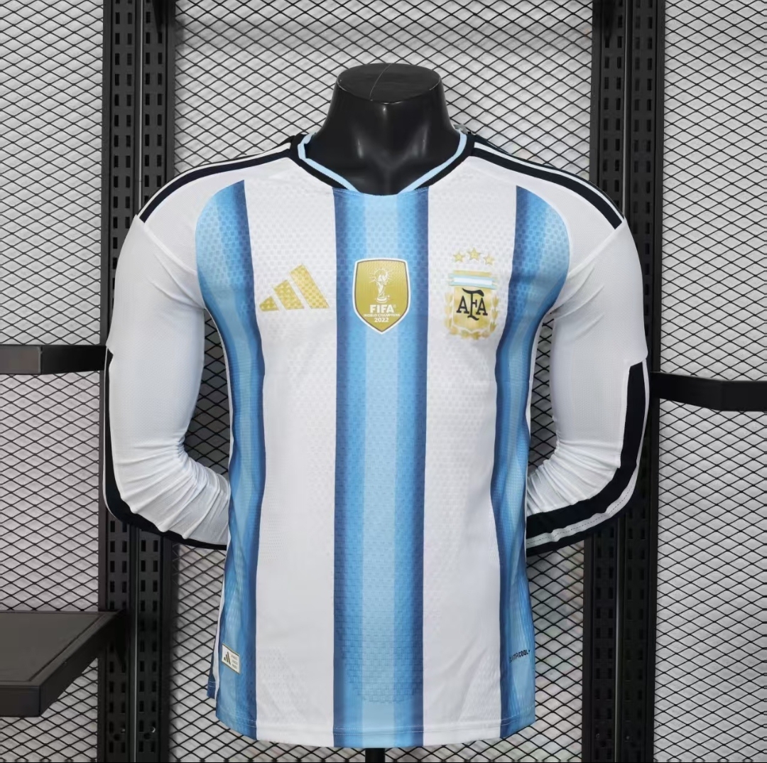 2026 World Cup Argentina Home Kit Player Version Football Long Sleeve