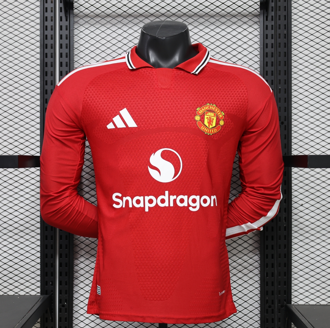 26-27 Manchester United Home Kit Mens Player Version Long Sleeve Shirt