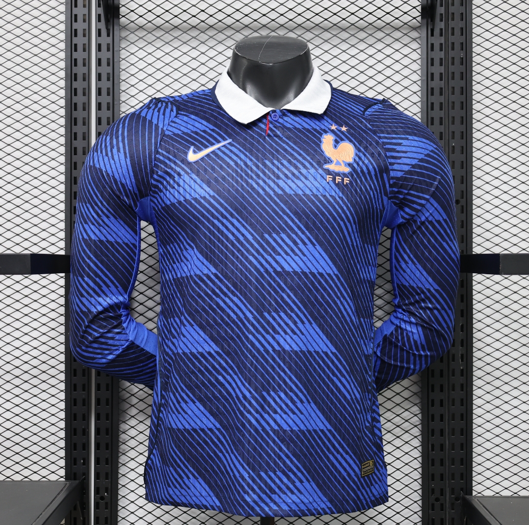 2026 France World Cup Home Player Version Football Long Sleeve