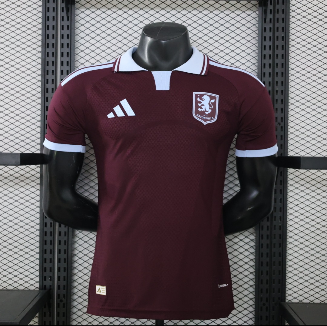 26-27 Aston Villa Home Mens Kit Player Version Soccer T-Shirt
