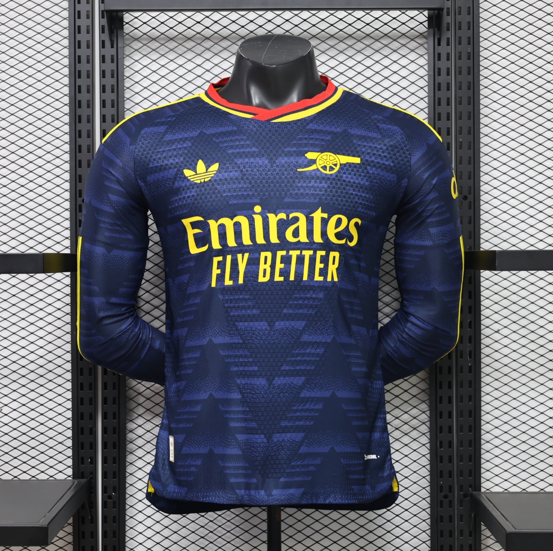 26-27 Arsenal Mens Away Kit Player Version Football Long Sleeve Shirt