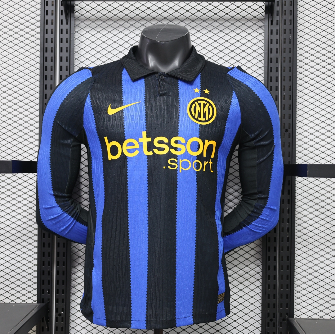 26-27 Inter Milan Men's Home Football Player Version Long Sleeve Shirt